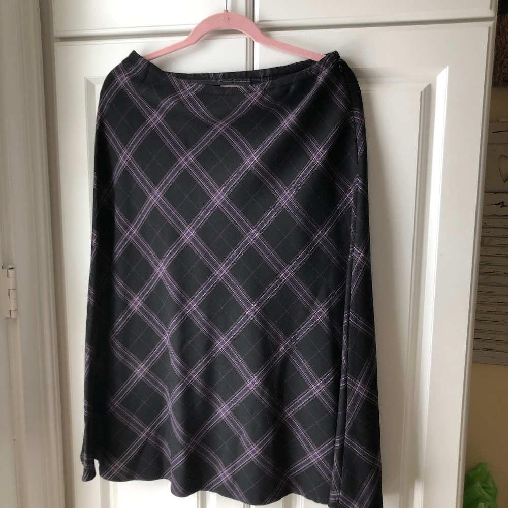 Croft & Barrow Plaid A-Line Boot Skirt - NWOT